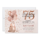 75e anniversaire Rose Gold Cake