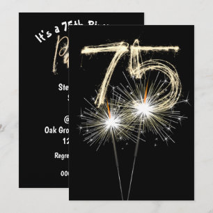 Invitation 75e anniversaire Sparkler