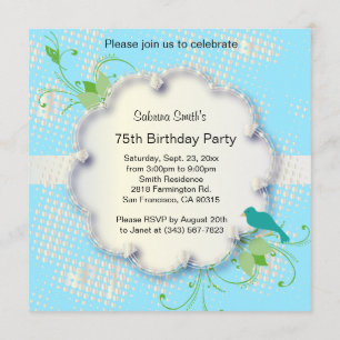 Invitation 75e fête d'anniversaire   Texte do-it-yourself