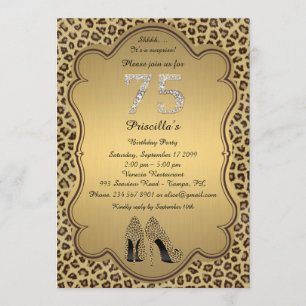 Invitation 75thBirthday partie, soixante-quinzième,
