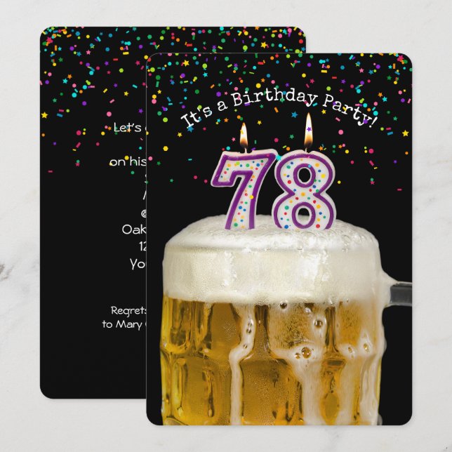 Invitation 78e anniversaire fête de la bière (Devant / Derrière)
