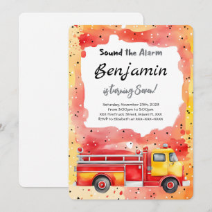 Invitation 7e anniversaire Camion d'incendie