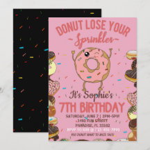 7e anniversaire Donut Perdre vos arrosages Filles 