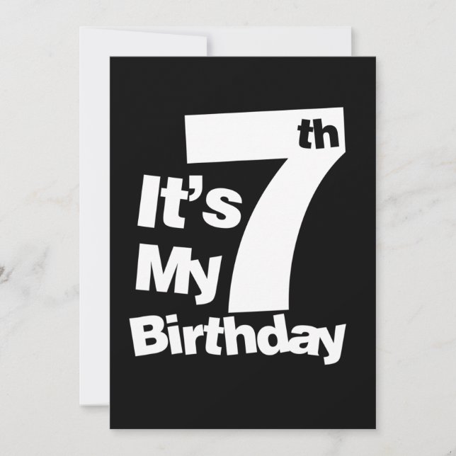 Invitation 7e anniversaire Son 7 anniversaire Cadeau (Devant)