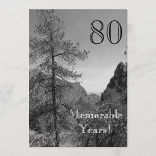 Invitation 80 années mémorables/anniversaire Célébration-Natu