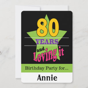 Invitation 80 ans et l'amour