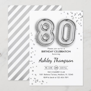 Invitation 80e anniversaire - Ballons d'esquive