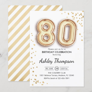 Invitation 80e anniversaire - Ballons d'or