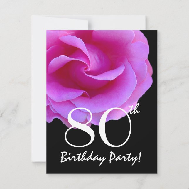 Invitation 80e anniversaire de l'Modèle Rose pour son W416 (Devant)