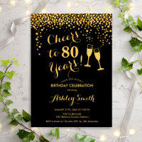 80e Anniversaire - Joue À 80 Ans D'Or Noir