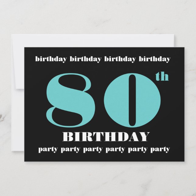 Invitation 80e anniversaire Modèle d'invitation (Devant)