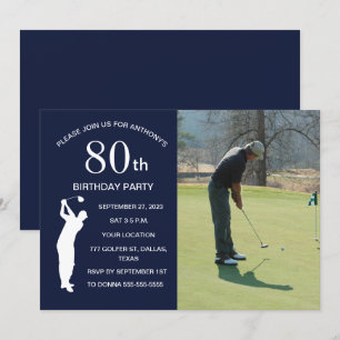 Invitation 80e Anniversaire Partie Golf Par Papa Golf Photo