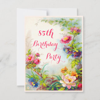 Invitation 85e anniversaire Dahlias and Peonies Jardin victor