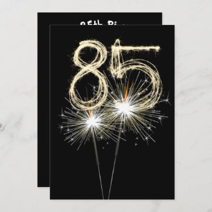 Invitation 85e anniversaire fête Sparkler