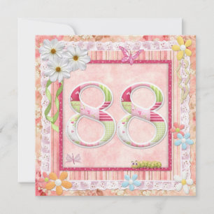Invitation 88e anniversaire style scrapbooking