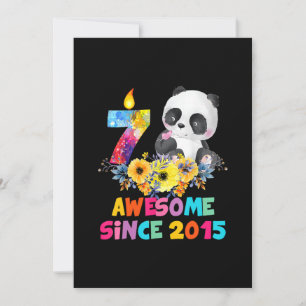Invitation 8 Ans Awesome 2015 8e anniversaire filles Panda