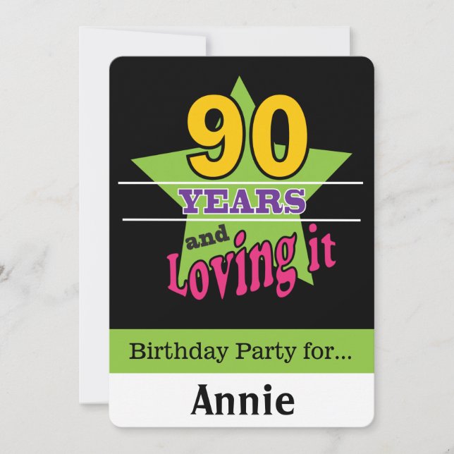 Invitation 90 ans et aimer (Devant)