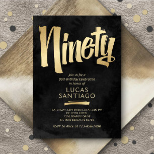 Invitation 90e anniversaire Black Gold