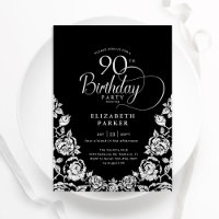 90e anniversaire Black Silver Rose