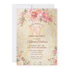 90e anniversaire Floral rose Roses Gold Shimmer Pa