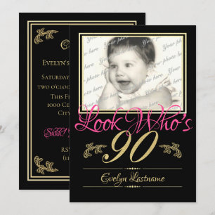Invitation 90e anniversaire Photo