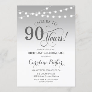 Invitation 90e anniversaire - Silver White