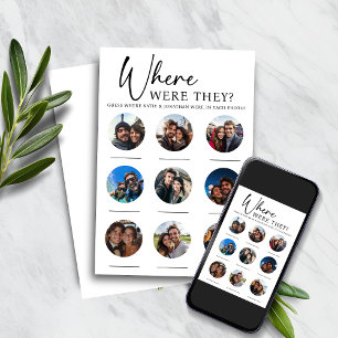 Invitation 9 Photos Où Étaient-Ils Mariage Fiançailles Jeu