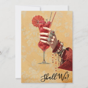 Invitation *~* A101 16 Cocktail Orné PHOTO ENTERREMENT DE VIE