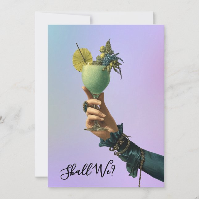 Invitation *~* A101 2 Cocktail  PHOTO  Orné  EVEIL DE FUTURE  (Devant)