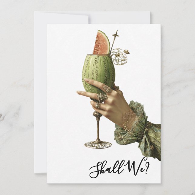 Invitation *~* A101 4  Cocktail Élégant PHOTO EVJF (Devant)