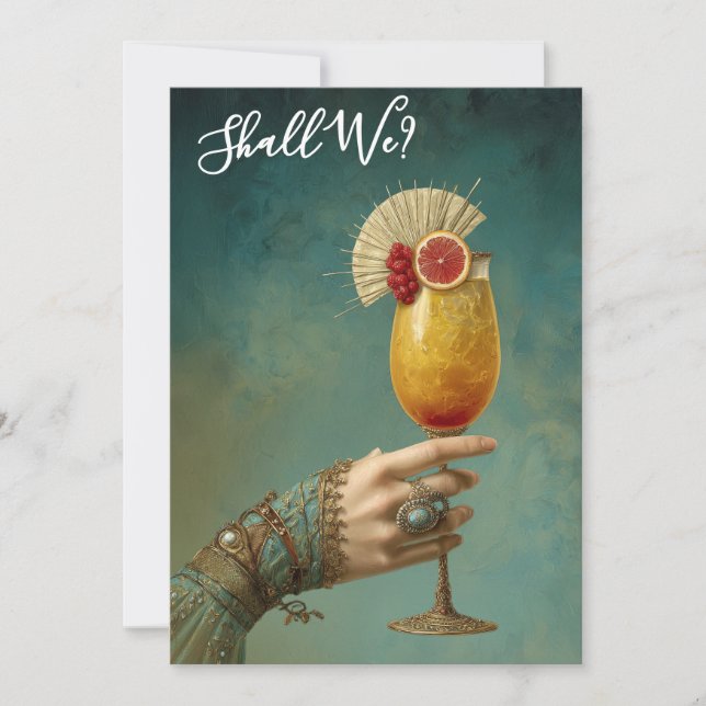 Invitation *~* A101  Cocktail Orné PHOTO 24 ENTERREMENT DE VI (Devant)