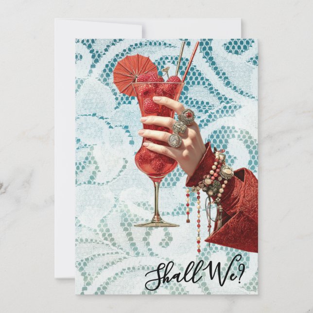 Invitation *~*  A101 Orné Cocktail PHOTO 16 EVJF (Devant)