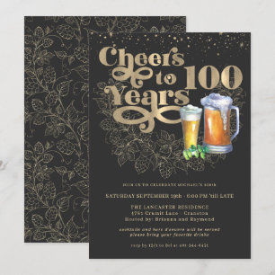 Invitation À 100 ans  Fête d'anniversaire de l'étape