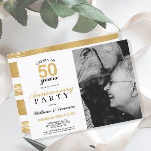 Invitation À 50 ans de mariage   Anniversaire de mariage Or