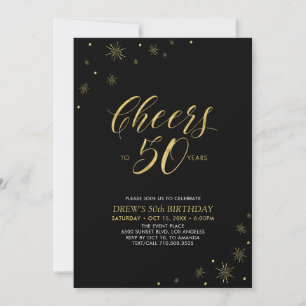Invitation À 50 ans, félicitations   Fête d'anniversaire 50 a