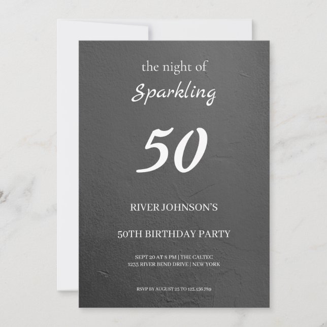 Invitation à 50e anniversaire (Devant)