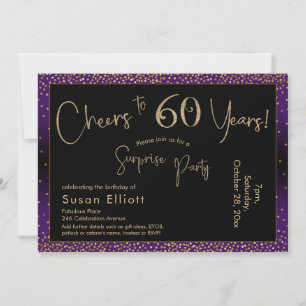 Invitation À 60 Ans Anniversaire Surprise, Violet