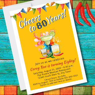 Invitation À 80 ans, fête moderne pour un 80e anniversaire