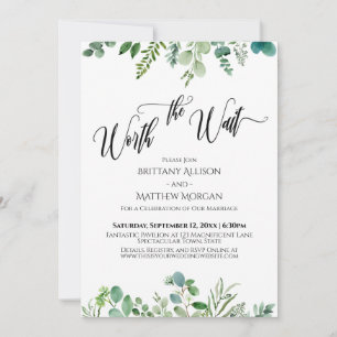 Invitation À attendre réception Eucalyptus verdoyante