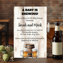 A Baby is Brewing Rustic Co-Ed Baby Shower