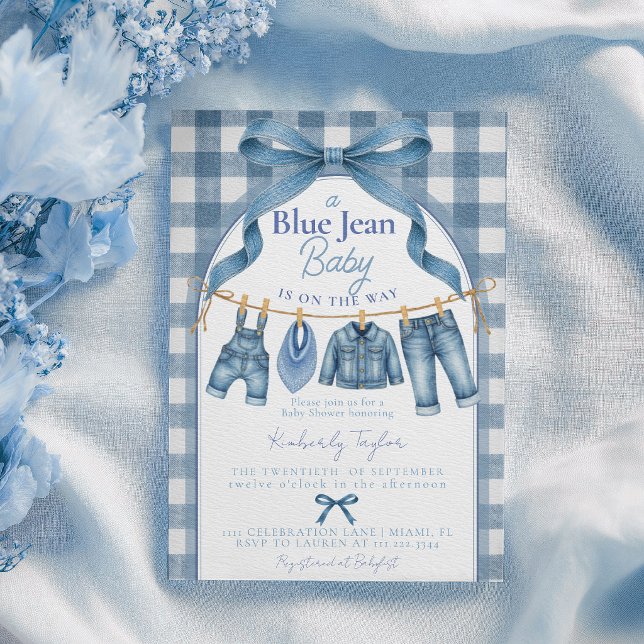 Invitation A Blue Jean Baby Shower Boy (Créateur téléchargé)