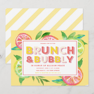 Invitation à Brunch aux agrumes et à la douche mou