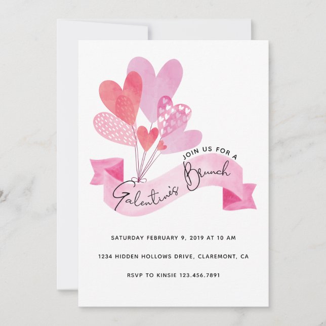Invitation à Brunch de Galentine (Devant)