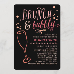 Invitation à Brunch et à une douche nuptiale