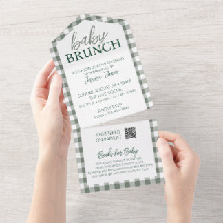 Invitation à Brunch pour bébés - Éteins pour livre