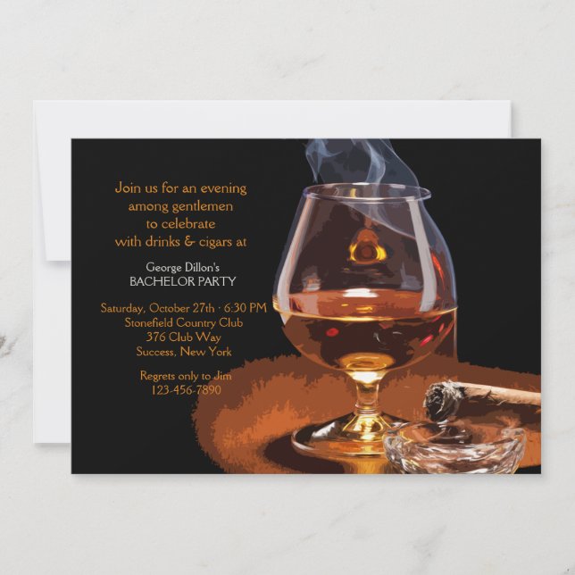 Invitation à cigare et brandy (Devant)