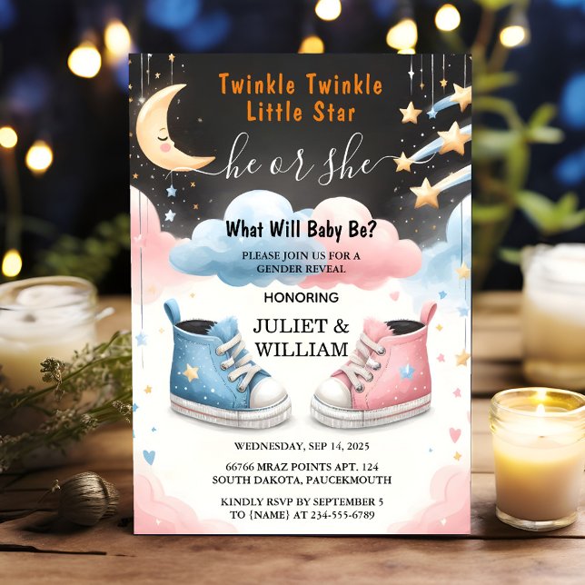 Invitation À Cloud Twinkle Twinkle Little Star Genre Reveille (Créateur téléchargé)