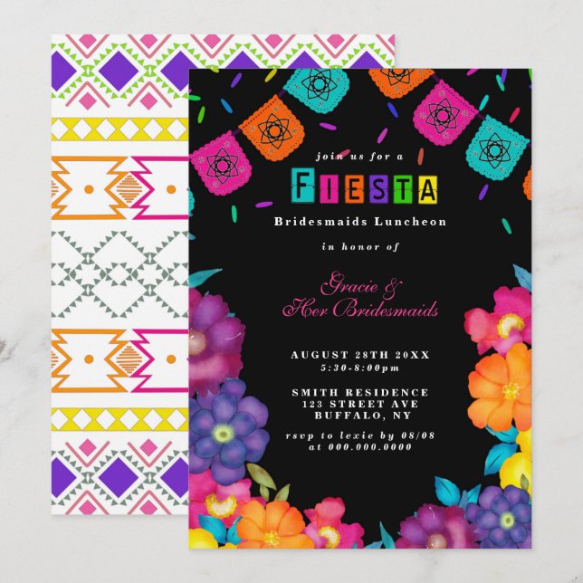 Invitation à déjeuner de bonnes filles de la fête  (Devant / Derrière)