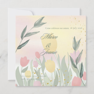 Invitation A Delicate Tulip Wedding Celebration
