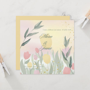 Invitation A Delicate Tulip Wedding Celebration